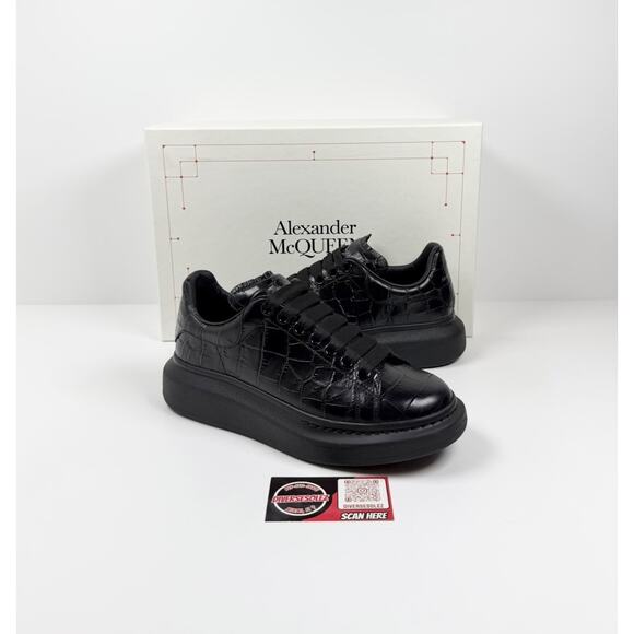 Alexander McQueen Other - Size 6.5US - Alexander McQueen Black Crocodile Sneakers￼
